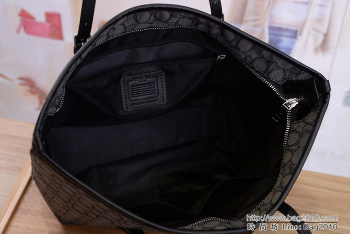 COACH蔻馳 F39043新款購物袋 經典帆布C字logo 四季百搭 手提肩背包  Chz1577